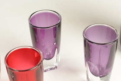 Lot 7 - A JANE CHARLES GLASS PERFUME BOTTLE, A JUPITER GLASS PAPERWEIGHT, AND A SET OF EIGHT WATERFORD CRYSTAL SHOT GLASSES