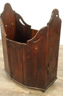 Lot 1400 - AN UNUSUAL 18TH CENTURY OAK DOUBLE CHILDS CARRIAGE CHAIR/WARMER