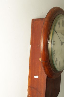 Lot 989 - T. HANMAN, GLOUCESTER. A LATE 19TH CENTURY MAHOGANY FUSEE WALL CLOCK