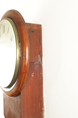 Lot 989 - T. HANMAN, GLOUCESTER. A LATE 19TH CENTURY MAHOGANY FUSEE WALL CLOCK