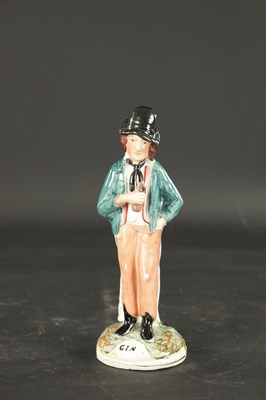 Lot 98 - A 19TH CENTURY STAFFORDSHIRE FIGURE ENTITLED WATER AND GIN