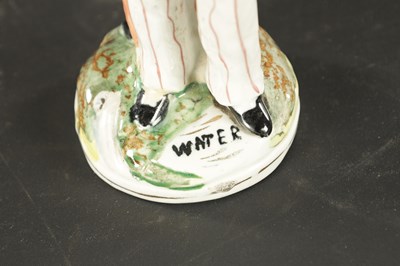 Lot 98 - A 19TH CENTURY STAFFORDSHIRE FIGURE ENTITLED WATER AND GIN