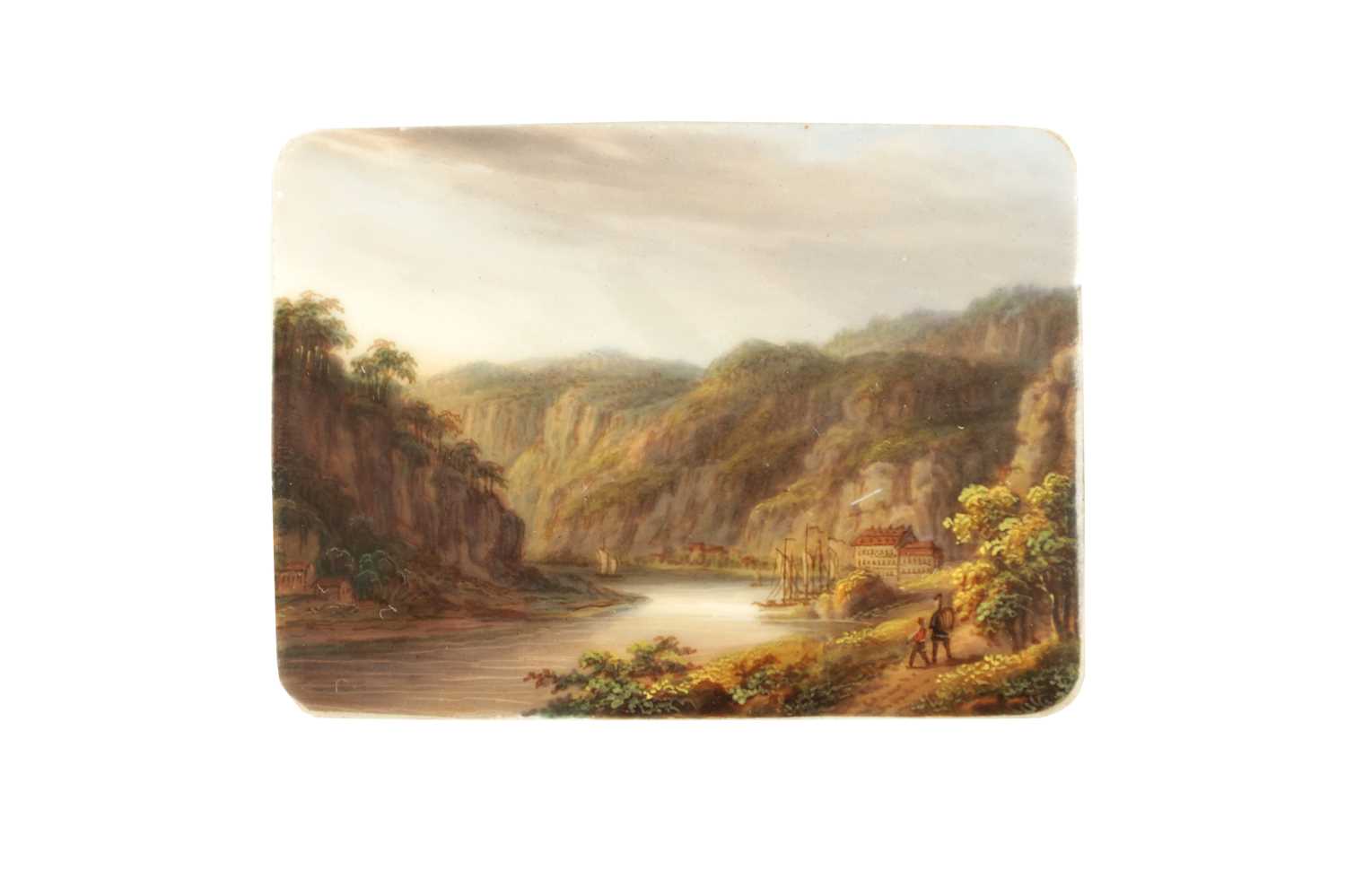 Lot 95 - A LATE 19TH CENTURY GERMAN MINIATURE PAINTED PORCELAIN PLAQUE