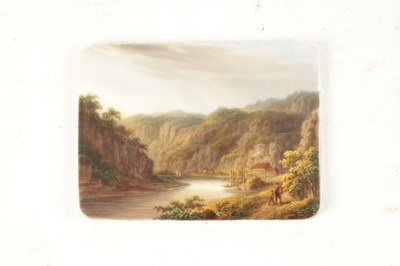 Lot 95 - A LATE 19TH CENTURY GERMAN MINIATURE PAINTED PORCELAIN PLAQUE