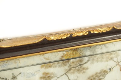 Lot 121 - A PAIR OF 19TH CENTURY CHINESE REVERSE PAINTED LANDSCAPE SCENES ON GLASS WITH MIRRORED EFFECT