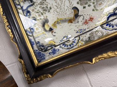 Lot 121 - A PAIR OF 19TH CENTURY CHINESE REVERSE PAINTED LANDSCAPE SCENES ON GLASS WITH MIRRORED EFFECT