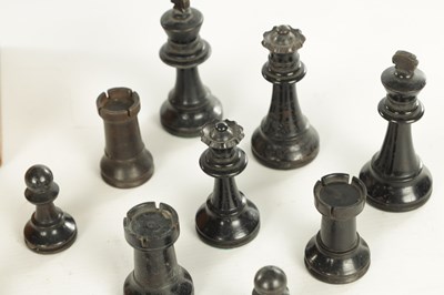 Lot 694 - A COLLECTION OF VARIOUS 19TH CENTURY BOXWOOD AND EBONISED CHESS PIECES