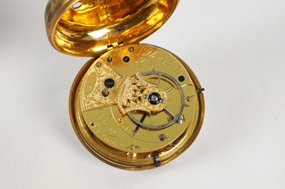 Lot 355 - PETER LITHERLAND, LIVERPOOL. A RARE GILT PAIR CASED POCKET WATCH WITH RACK LEVER ESCAPEMENT