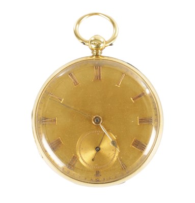 Lot 373 - LITHERLAND DAVIES & CO. LIVERPOOL. AN 18CT GOLD OPEN FACED POCKET WATCH