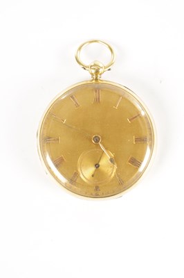 Lot 373 - LITHERLAND DAVIES & CO. LIVERPOOL. AN 18CT GOLD OPEN FACED POCKET WATCH