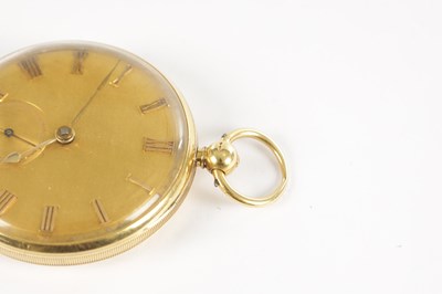 Lot 373 - LITHERLAND DAVIES & CO. LIVERPOOL. AN 18CT GOLD OPEN FACED POCKET WATCH