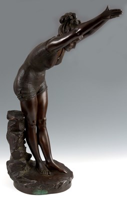 Lot 458 - AFTER ODOARDO TABACCHI TORINO A LARGE BRONZE...