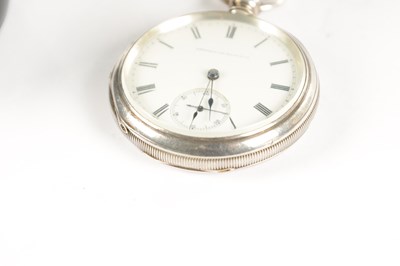 Lot 363 - WALTHAM WATCH CO. AN EARLY SILVER OPEN FACED AMERICAN POCKET WATCH