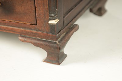 Lot 932 - A 19TH CENTURY MAHOGANY WORK BOX FORMED AS A MINIATURE CHEST