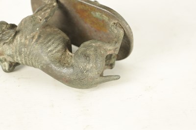 Lot 580 - A GOOD QUALITY BRONZE BULLDOG CAR MASCOT BY FINNIGANS, LONDON