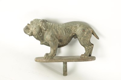 Lot 580 - A GOOD QUALITY BRONZE BULLDOG CAR MASCOT BY FINNIGANS, LONDON