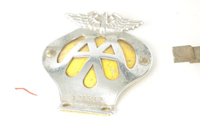 Lot 596 - A COLLECTION OF SIX AA AUTOMOBILE ASSOCIATION VINTAGE CAR BADGES
