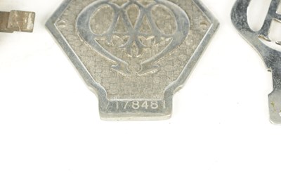 Lot 596 - A COLLECTION OF SIX AA AUTOMOBILE ASSOCIATION VINTAGE CAR BADGES