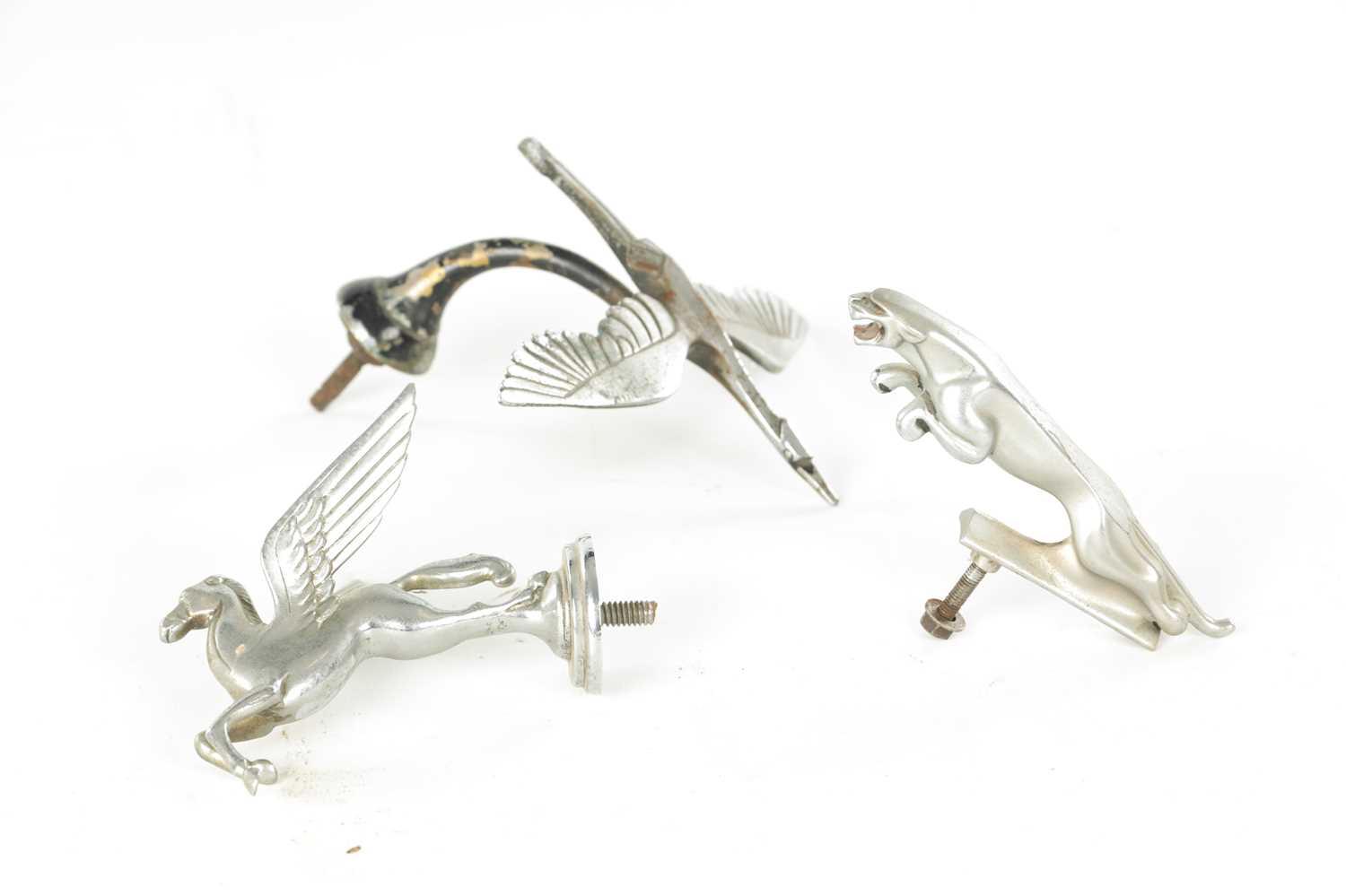 Lot 590 - A COLLECTION OF THREE VINTAGE CAR MASCOTS