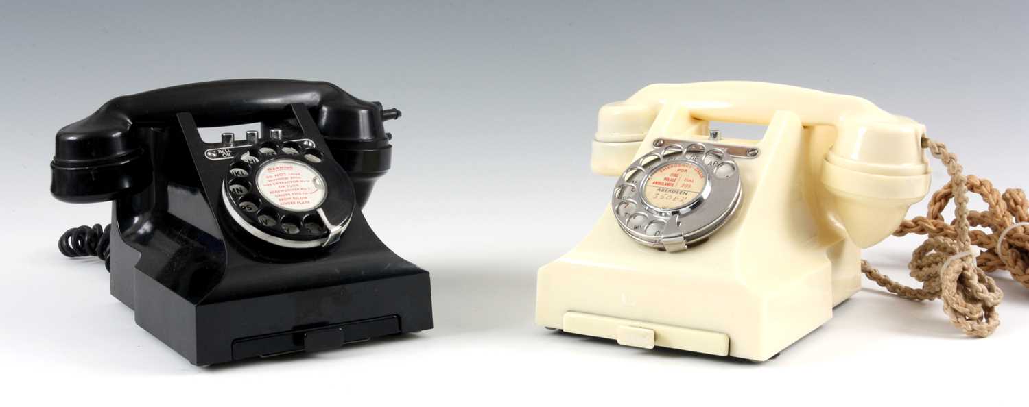 Lot 467 - TWO ART DECO BAKELITE TELEPHONES both with...