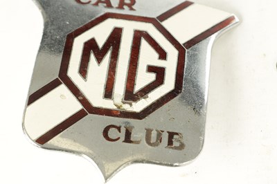Lot 587 - A COLLECTION OF THREE VINTAGE CHROME PLATED ENAMEL CAR BADGES