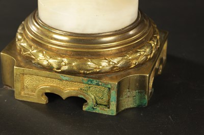 Lot 674 - A PAIR OF LATE 19TH CENTURY ONYX AND ORMOLU MOUNTED CASSOLETTES