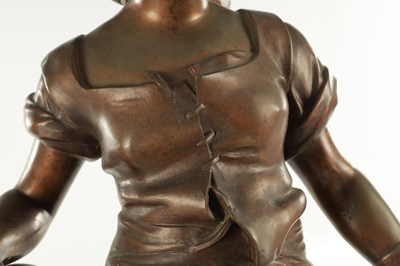 Lot 675 - ALFRED DESIRE LANSON (1851 - 1898) A 19TH CENTURY FRENCH BRONZE FIGURE