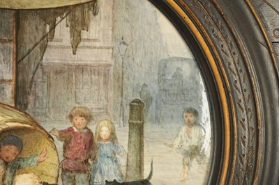Lot 73 - A LARGE LATE 19TH CENTURY PORCELAIN PLAQUE SIGNED LUDOVICI