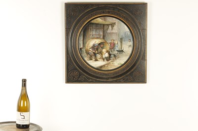 Lot 73 - A LARGE LATE 19TH CENTURY PORCELAIN PLAQUE SIGNED LUDOVICI