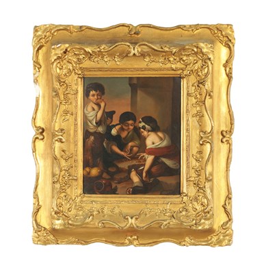 Lot 815 - AFTER BARTOLOME ESTEBAN MURILLO. A 19TH CENTURY OIL ON TIN