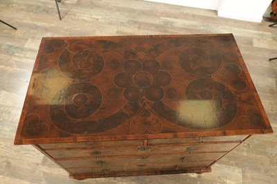 Lot 1306 - A FINE WILLIAM AND MARY OYSTERED LABURNUM INLAID CHEST OF DRAWERS