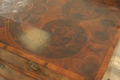 Lot 1306 - A FINE WILLIAM AND MARY OYSTERED LABURNUM INLAID CHEST OF DRAWERS