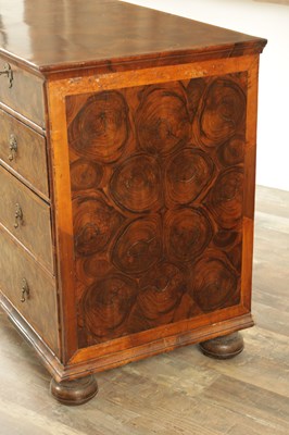 Lot 1306 - A FINE WILLIAM AND MARY OYSTERED LABURNUM INLAID CHEST OF DRAWERS