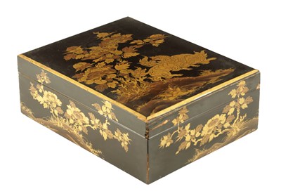 Lot 201 - A JAPANESE MEIJI PERIOD LACQUER WORK WRITING BOX