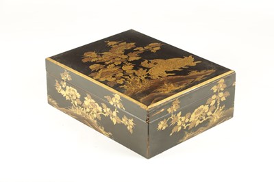 Lot 201 - A JAPANESE MEIJI PERIOD LACQUER WORK WRITING BOX