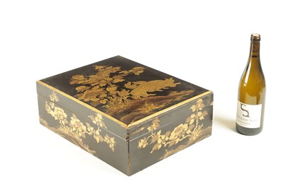 Lot 201 - A JAPANESE MEIJI PERIOD LACQUER WORK WRITING BOX