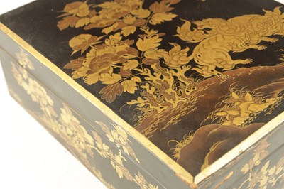 Lot 201 - A JAPANESE MEIJI PERIOD LACQUER WORK WRITING BOX