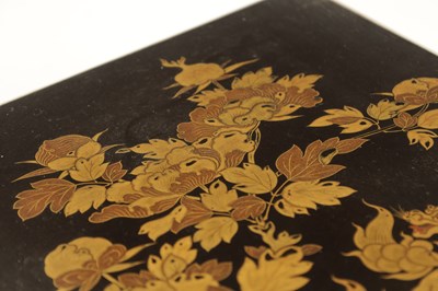 Lot 201 - A JAPANESE MEIJI PERIOD LACQUER WORK WRITING BOX