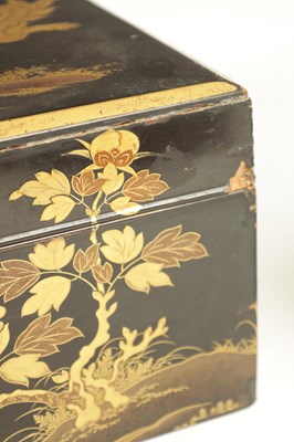 Lot 201 - A JAPANESE MEIJI PERIOD LACQUER WORK WRITING BOX
