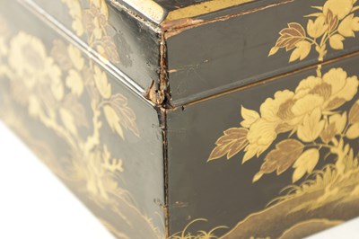 Lot 201 - A JAPANESE MEIJI PERIOD LACQUER WORK WRITING BOX
