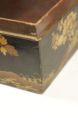 Lot 201 - A JAPANESE MEIJI PERIOD LACQUER WORK WRITING BOX