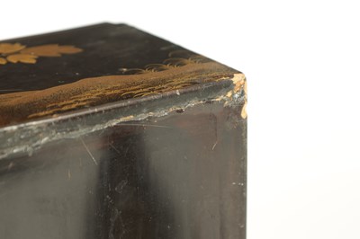 Lot 201 - A JAPANESE MEIJI PERIOD LACQUER WORK WRITING BOX