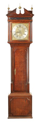 Lot 1099 - THOMAS HOUGHTON, CHORLEY. A SMALL GEORGE III OAK 30-HOUR LONGCASE CLOCK