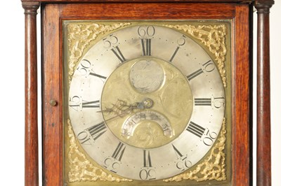 Lot 1099 - THOMAS HOUGHTON, CHORLEY. A SMALL GEORGE III OAK 30-HOUR LONGCASE CLOCK