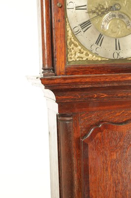 Lot 1099 - THOMAS HOUGHTON, CHORLEY. A SMALL GEORGE III OAK 30-HOUR LONGCASE CLOCK