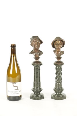 Lot 649 - TWO LATE 19TH CENTURY GRAND TOUR ITALIAN BRONZE BUSTS