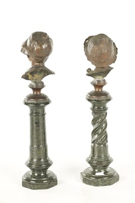 Lot 649 - TWO LATE 19TH CENTURY GRAND TOUR ITALIAN BRONZE BUSTS