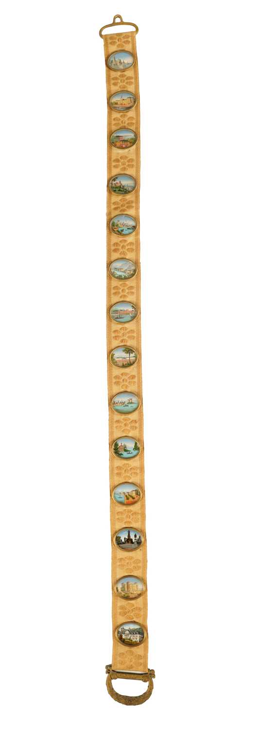 Lot 792 - A 19TH CENTURY GRAND TOUR WALL HANGING
