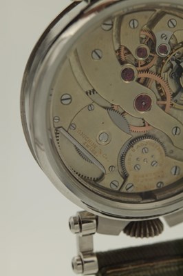 Lot A GENTLEMAN'S STAINLESS STEEL TOUCHON (SWISS) WRISTWATCH WITH POCKET WATCH MOVEMENT