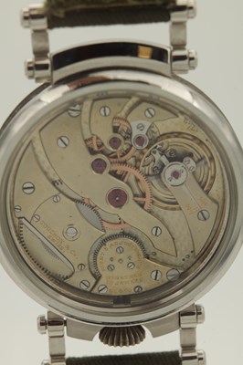 Lot A GENTLEMAN'S STAINLESS STEEL TOUCHON (SWISS) WRISTWATCH WITH POCKET WATCH MOVEMENT